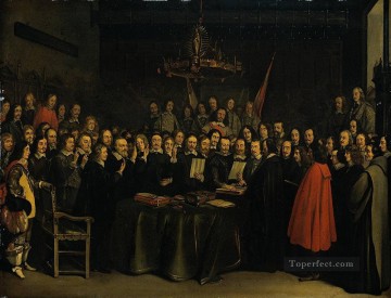 フィリッピーノ・リッピ Painting - ボルヒ 2 世 ジェラルド・テル ミュンスター条約の批准 1648 年 5 月 15 日 クリスチャン・フィリッピーノ・リッピ